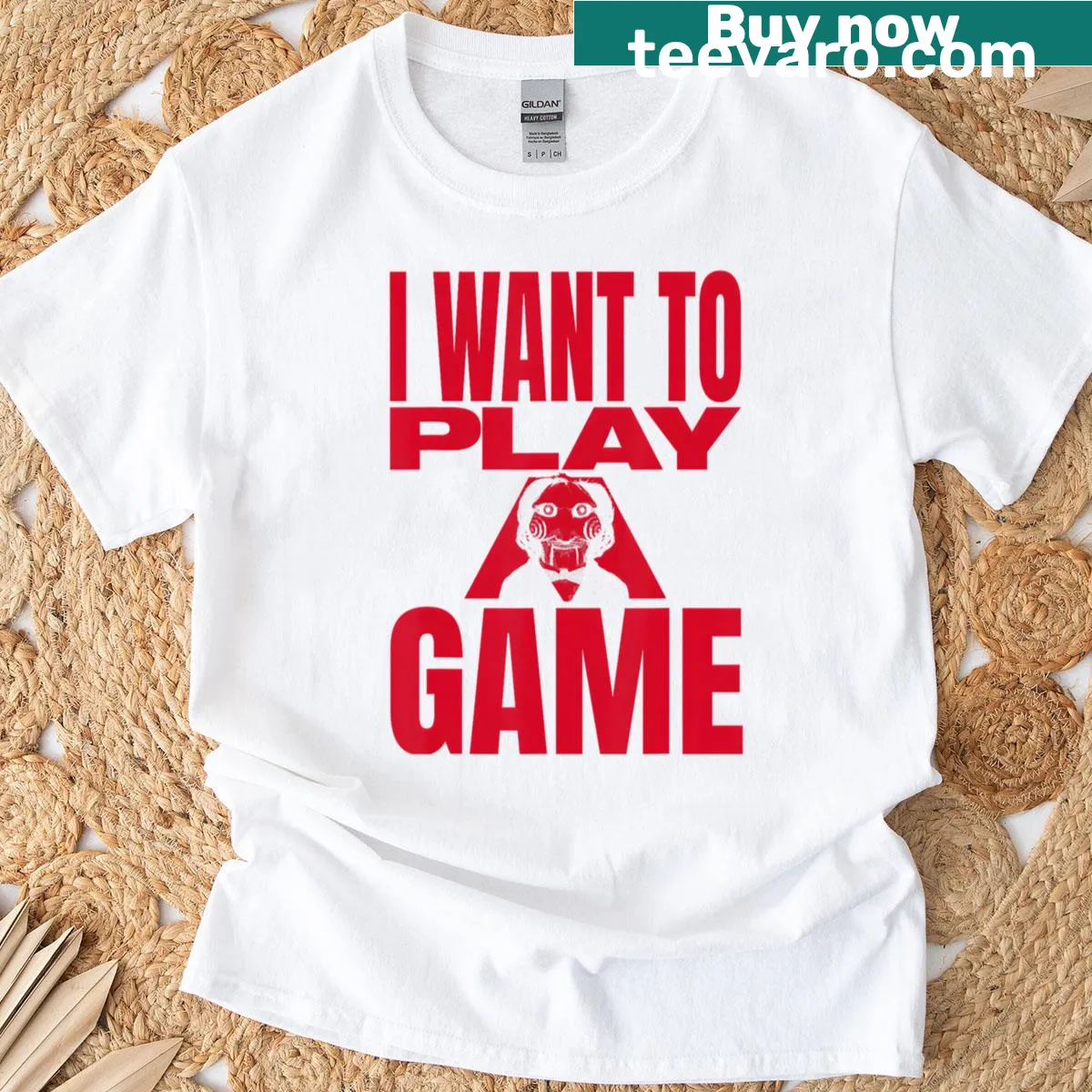 Vintage T-shirt with Halloween movie character logo — on a men's t-shirt