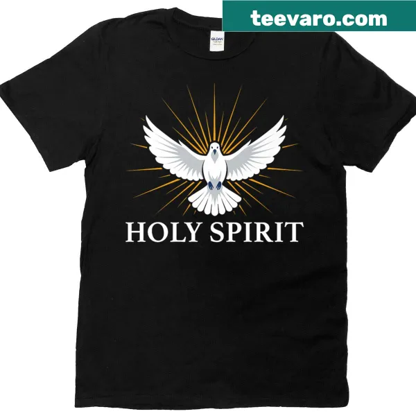 Holy Spirit dove illustration on a faith-themed t-shirt