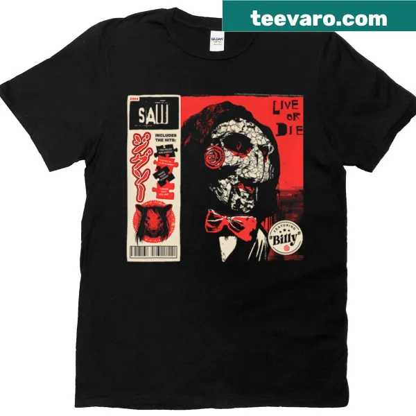 Vintage Halloween logo with horror characters on a t-shirt