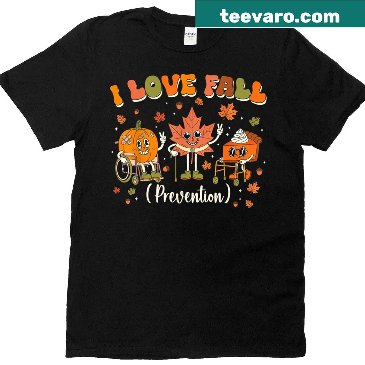 T-shirt honoring fall prevention nurses in healthcare — on a men's t-shirt