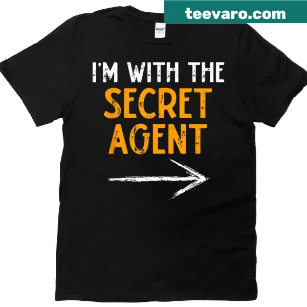 Matching Halloween T-shirt for couples with a secret agent theme