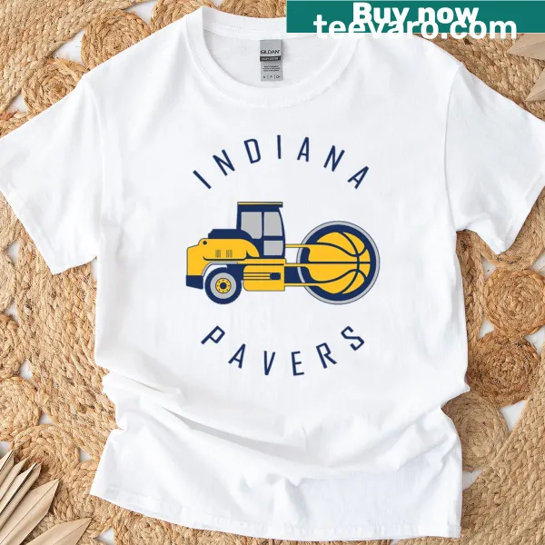 Simple t-shirt celebrating the paving profession in Indiana