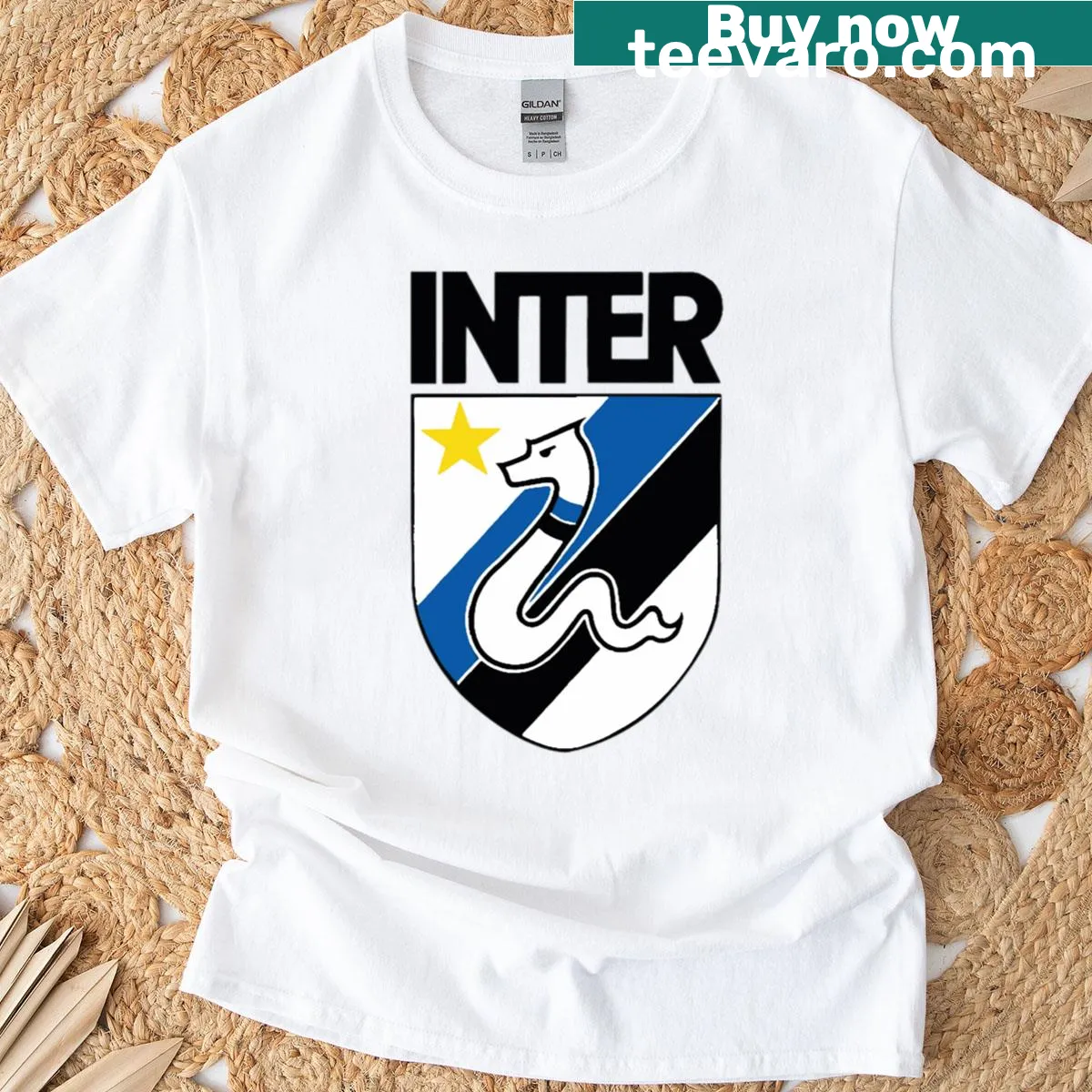 Abstract typographic design on modern T-shirt — on a men's t-shirt
