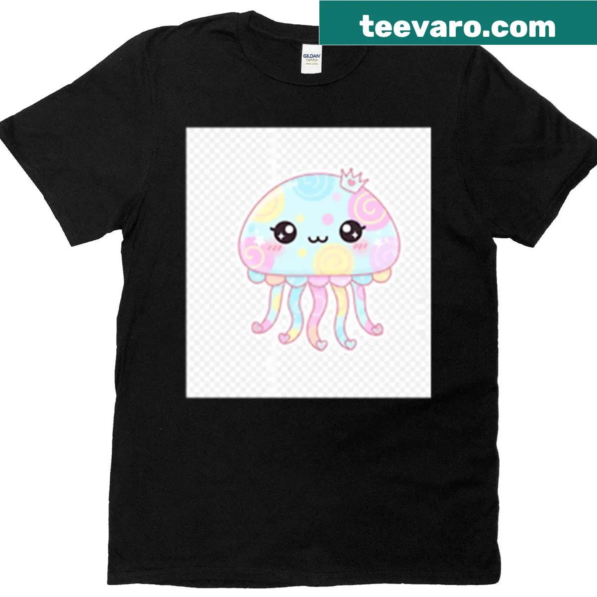 Jellyfish illustration T-shirt for marine life enthusiasts — on a men's t-shirt