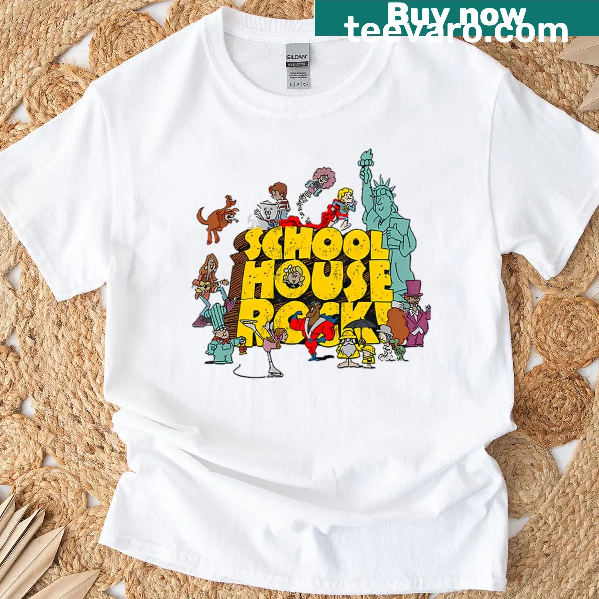 Vintage style cartoon logo t-shirt for kids — on a men's t-shirt