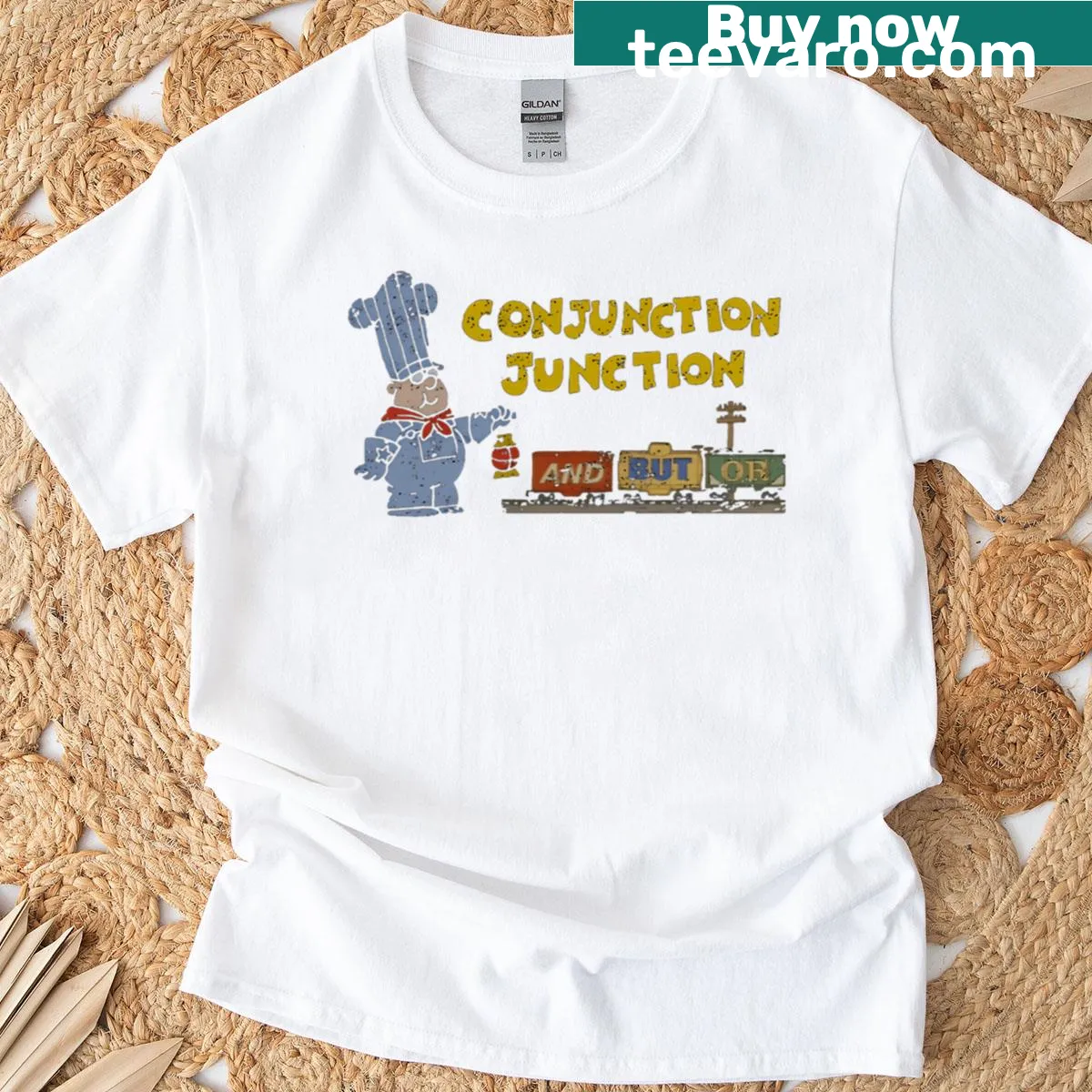 Cute vintage cartoon logo T-shirt for kids featuring a funny design. — on a men's t-shirt