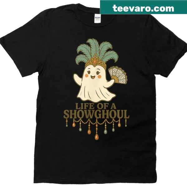 Cute showgirl ghost t-shirt for Halloween lovers
