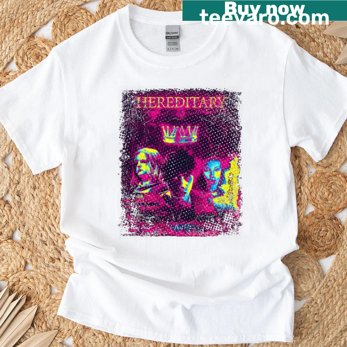 Vintage-inspired T-shirt featuring a logo from 90s horror cinema — on a men's t-shirt