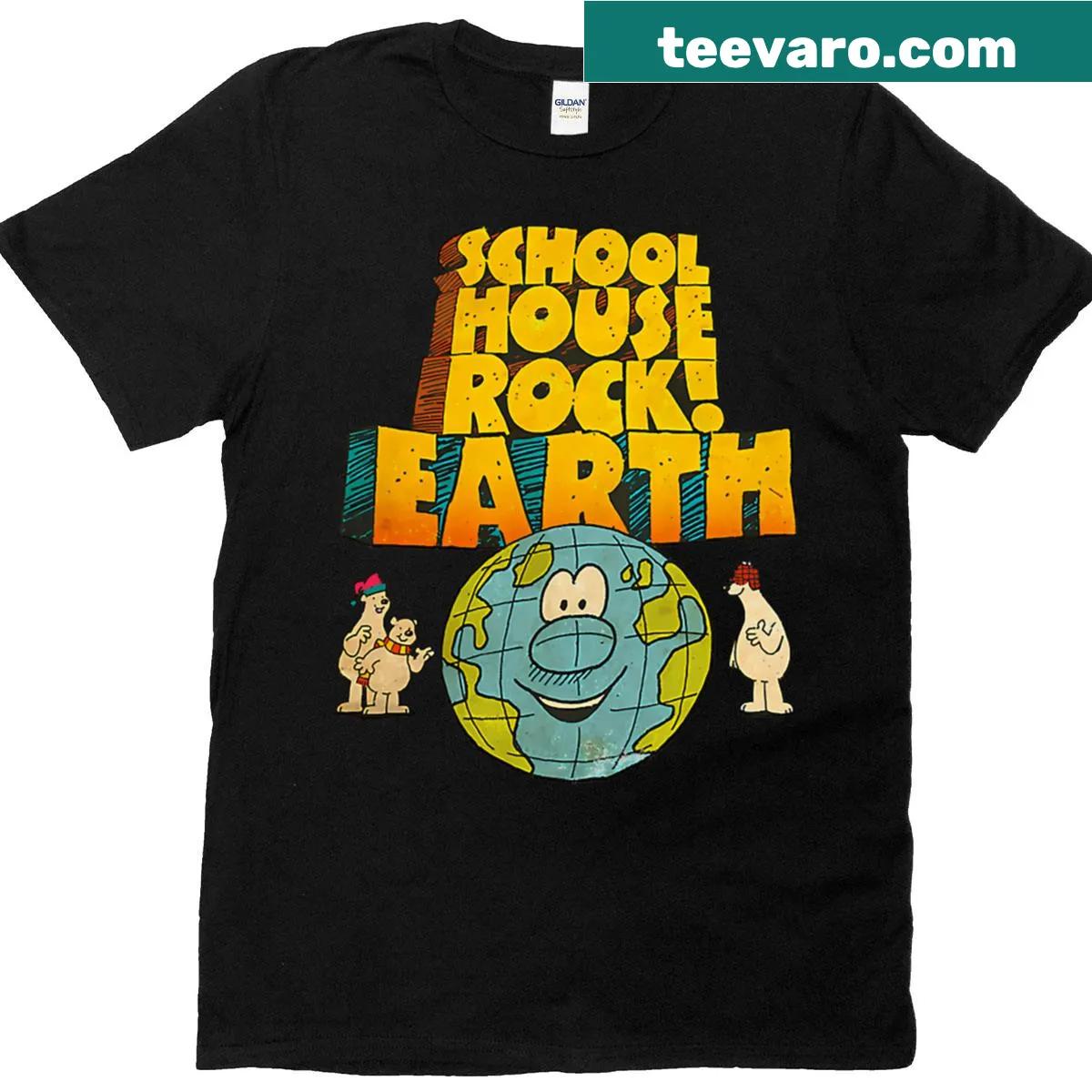 Vintage-style cartoon logo t-shirt for kids, perfect for show lovers — on a men's t-shirt