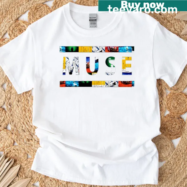 Minimalistic Logo Muse t-shirt showcasing a bold logo design