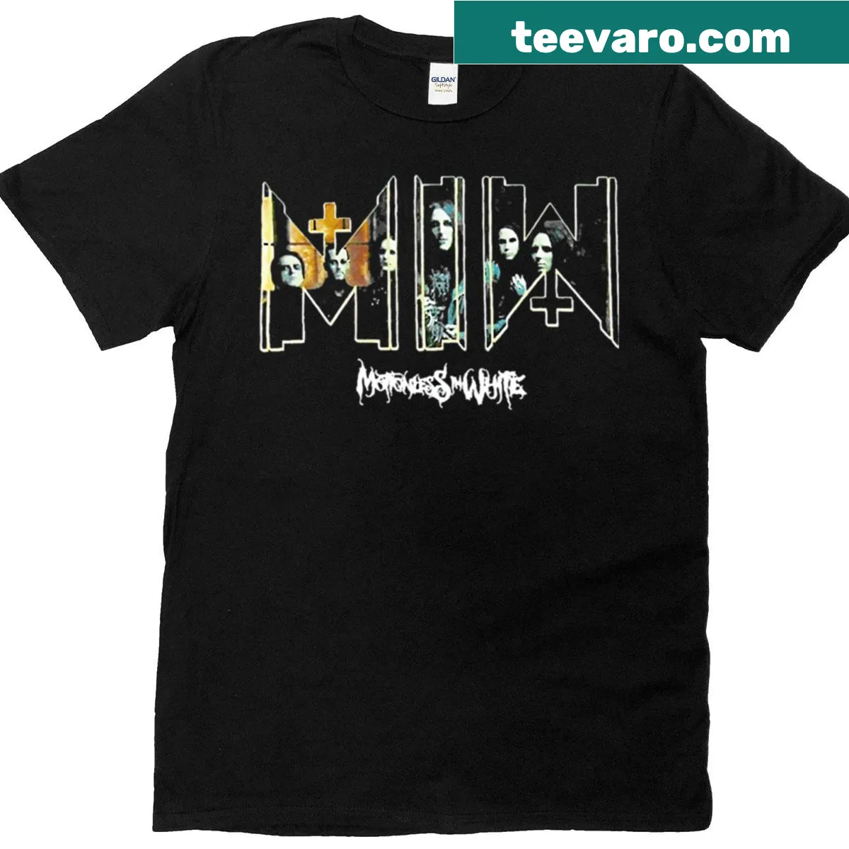 Vintage band logo art graphic on T-shirt — on a men's t-shirt