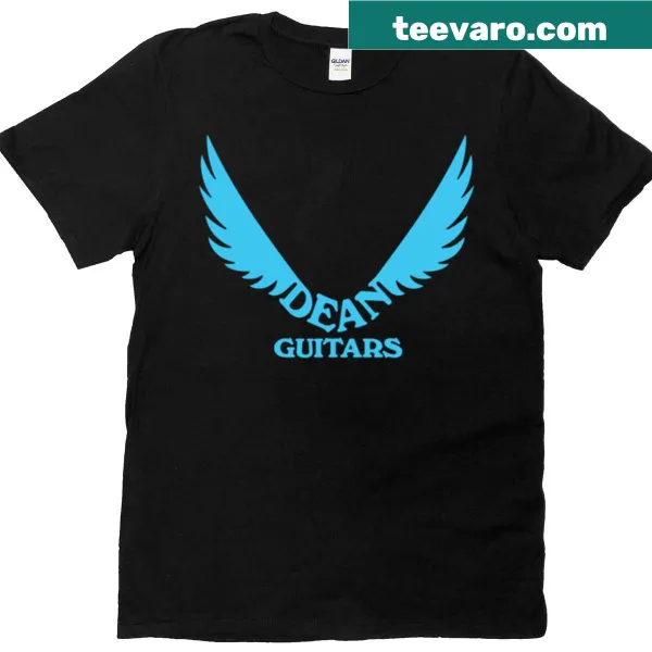 Illustrative T-shirt featuring Metropolis Dean Guitars design