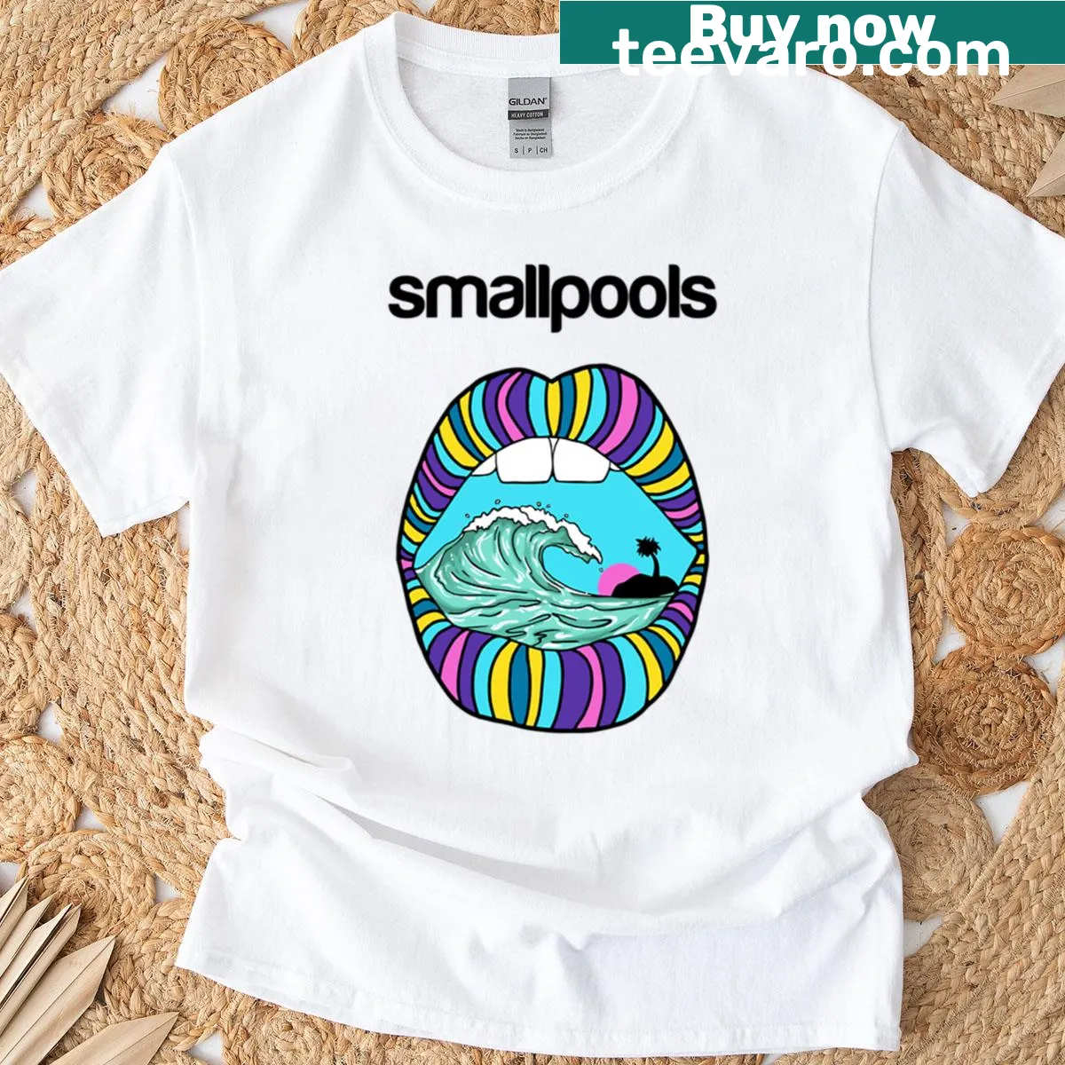 Illustrative Aheart Shines t-shirt from Smallpools capturing urban music culture — on a men's t-shirt