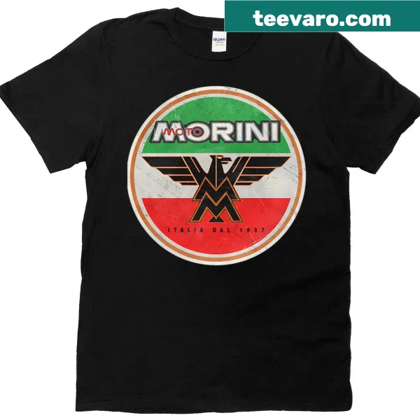 Moto Morini badge fitted t-shirt with a vintage design