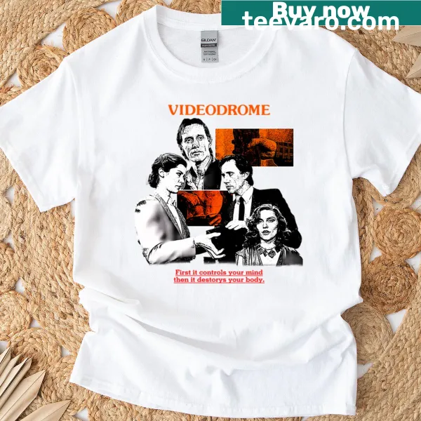 Vintage Halloween t-shirt featuring retro video cassette and horror themes