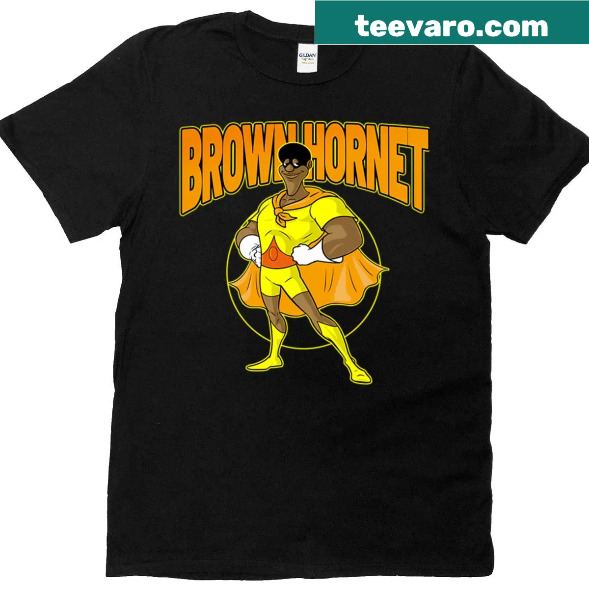 Vintage cartoon T-shirt featuring funny characters from classic movies — on a men's t-shirt