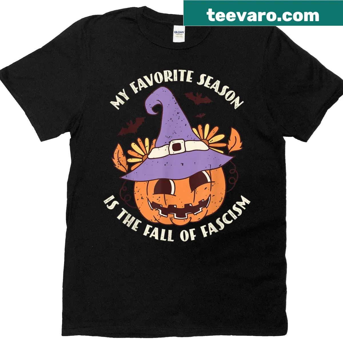 Funny Halloween T-shirt with the phrase about fascism — on a men's t-shirt