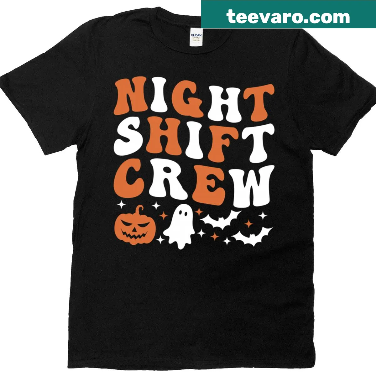 Halloween-themed T-shirt for healthcare workers — on a men's t-shirt
