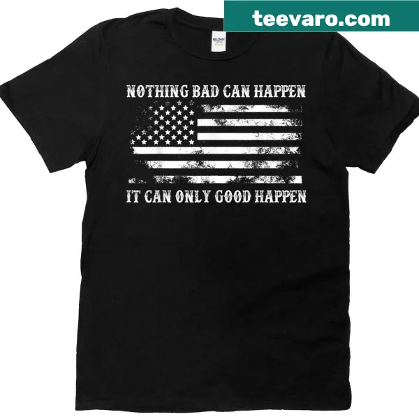Shirt with positive message and American flag design