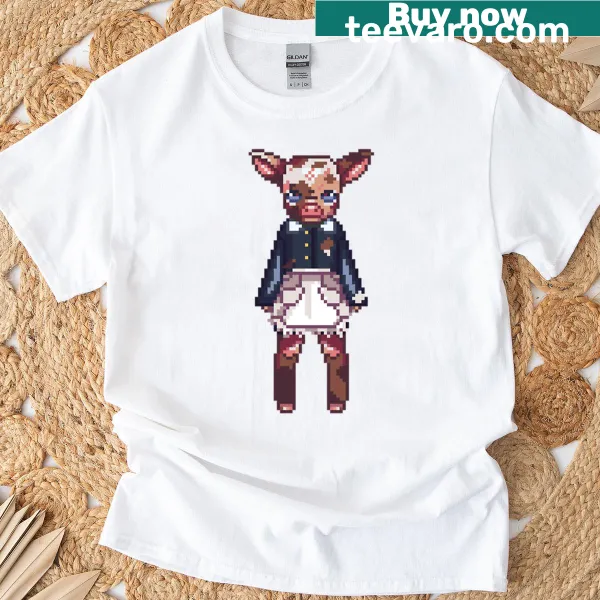 Cartoon pig character t-shirt for kids with playful design