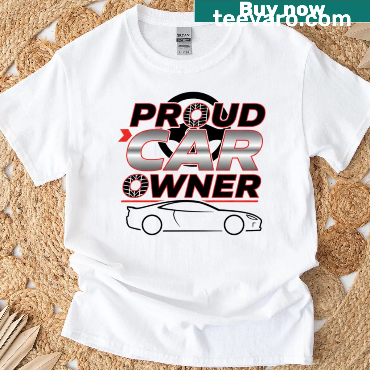 Funny car enthusiast t-shirt featuring humorous car graphics — on a men's t-shirt