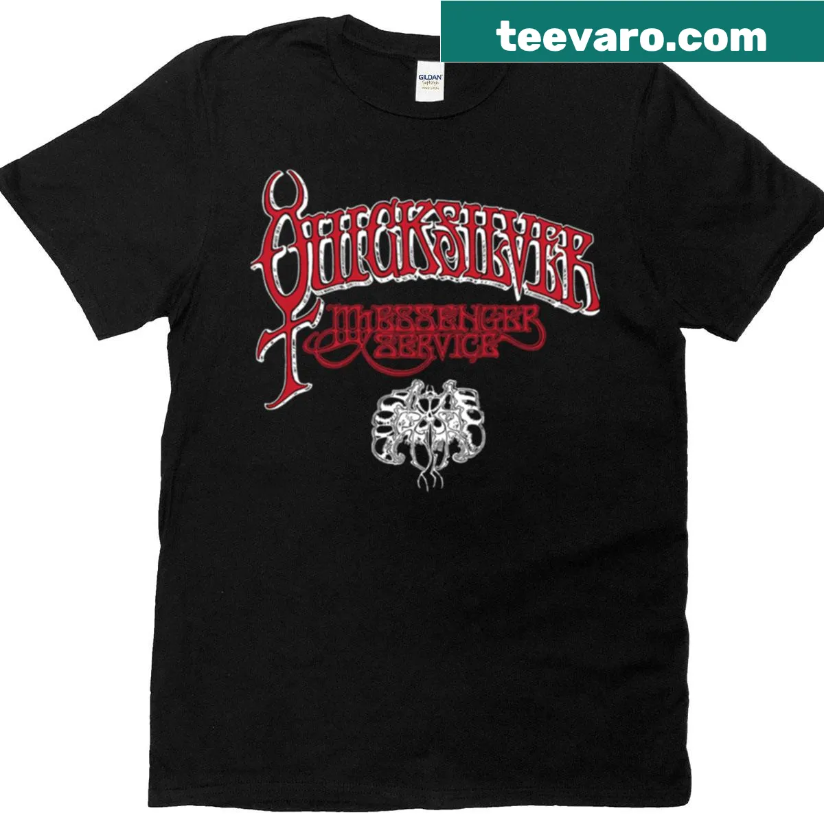 Vintage Quicksilver Messenger Service T-shirt with classic logo — on a men's t-shirt