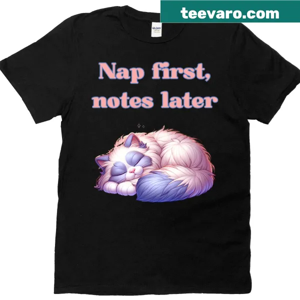 Cute Ragdoll cat design with humorous phrase on T-shirt