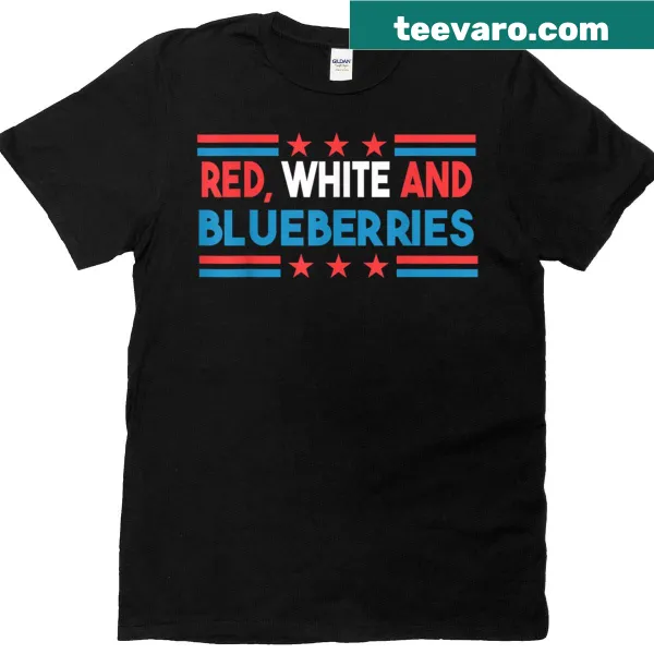 Patriot T-shirt featuring American flag and blueberries