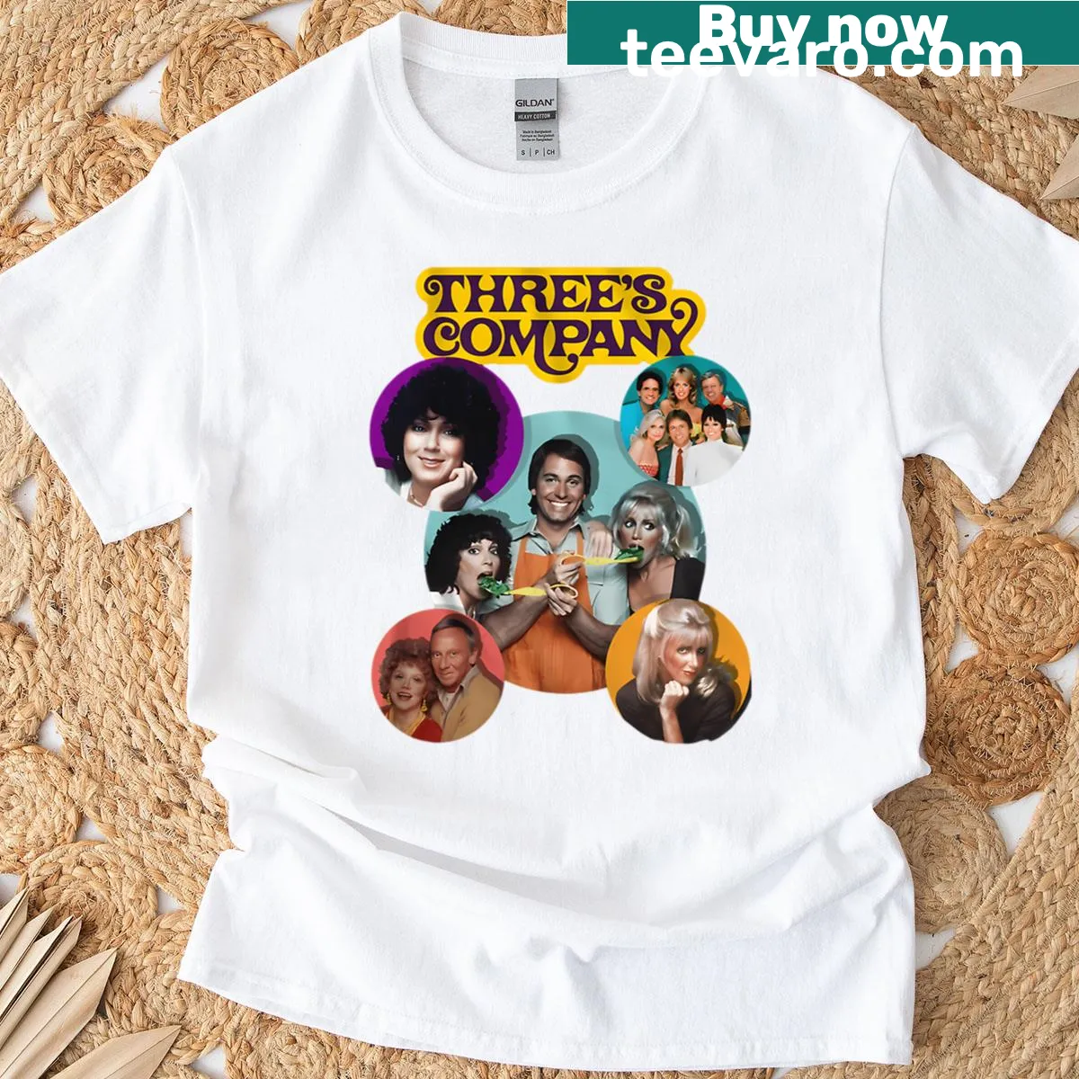 Vintage distressed t-shirt featuring a funny character from 90s TV — on a men's t-shirt