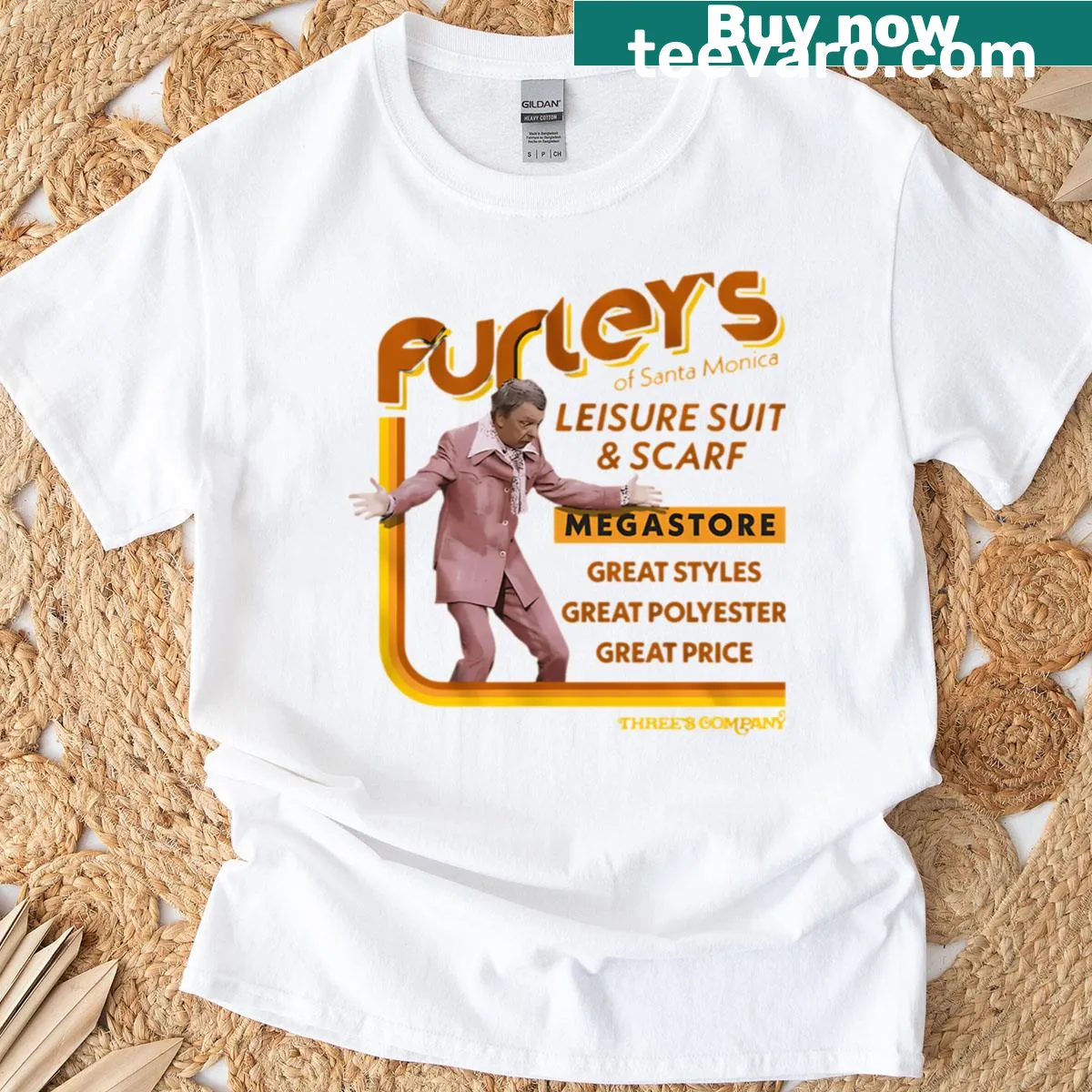 Vintage distressed T-shirt featuring humorous 90s movie characters — on a men's t-shirt