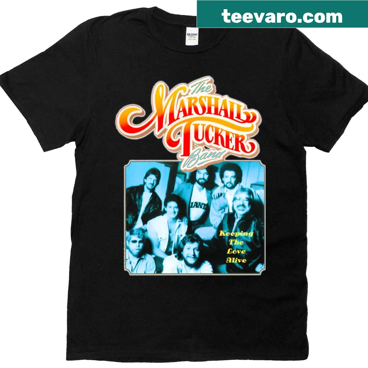 T-shirt featuring a classic rock band logo from a 90s tour — on a men's t-shirt