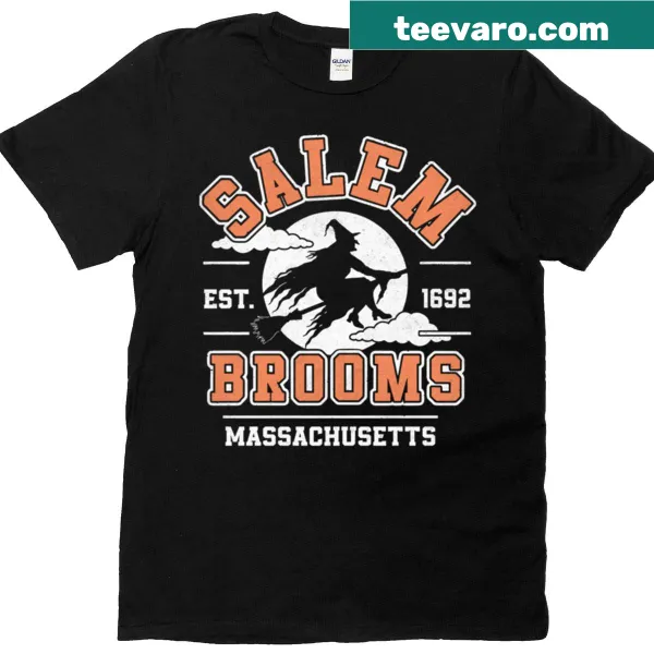 Vintage Salem Brooms T-shirt with historical design