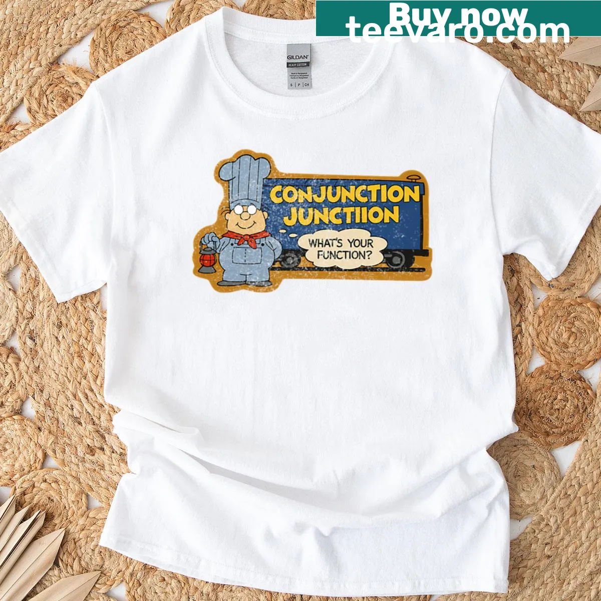 Vintage cartoon T-shirt with a kids' movie logo — on a men's t-shirt