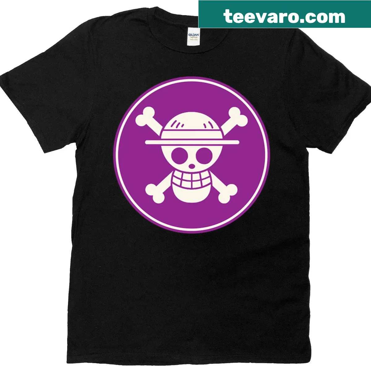 Skull and crossbones pop art design T-shirt inspired by pirate culture — on a men's t-shirt
