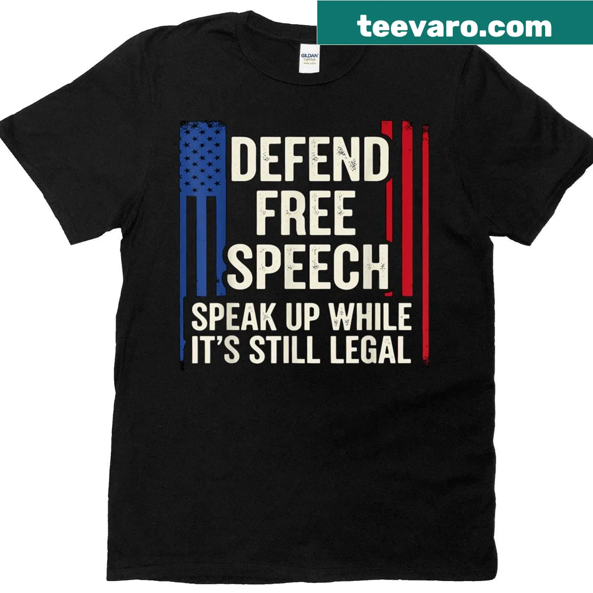 Bold typography shirt featuring the phrase about speaking up for rights — on a men's t-shirt