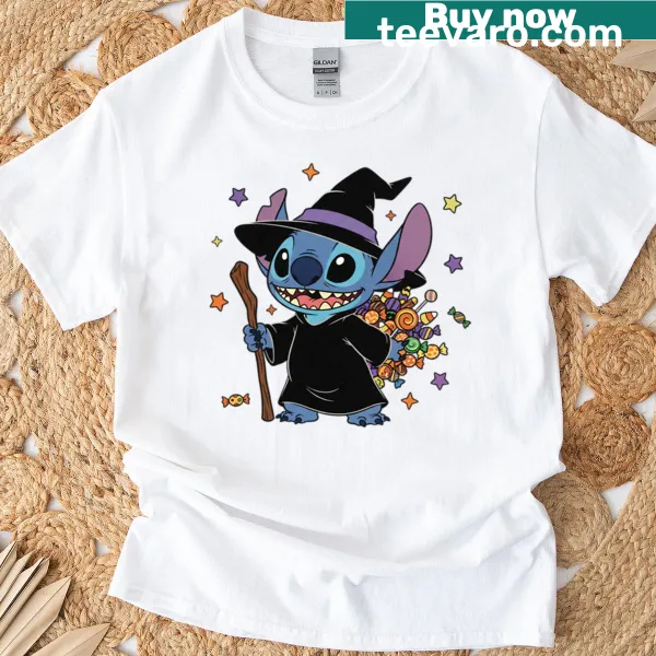 Cute graphic of Stitch and Toothless on t-shirt