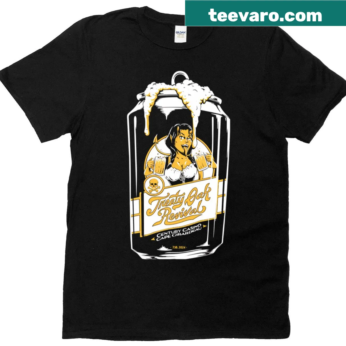 Texas band logo T-shirt celebrating rock and country music — on a men's t-shirt