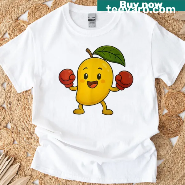 T-shirt featuring humorous phrase about mangoes