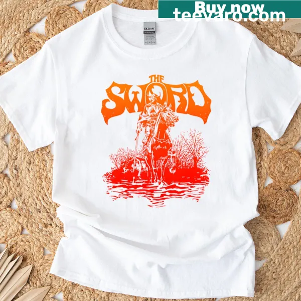 Oversized T-shirt featuring The Sword Band graphic for music fans