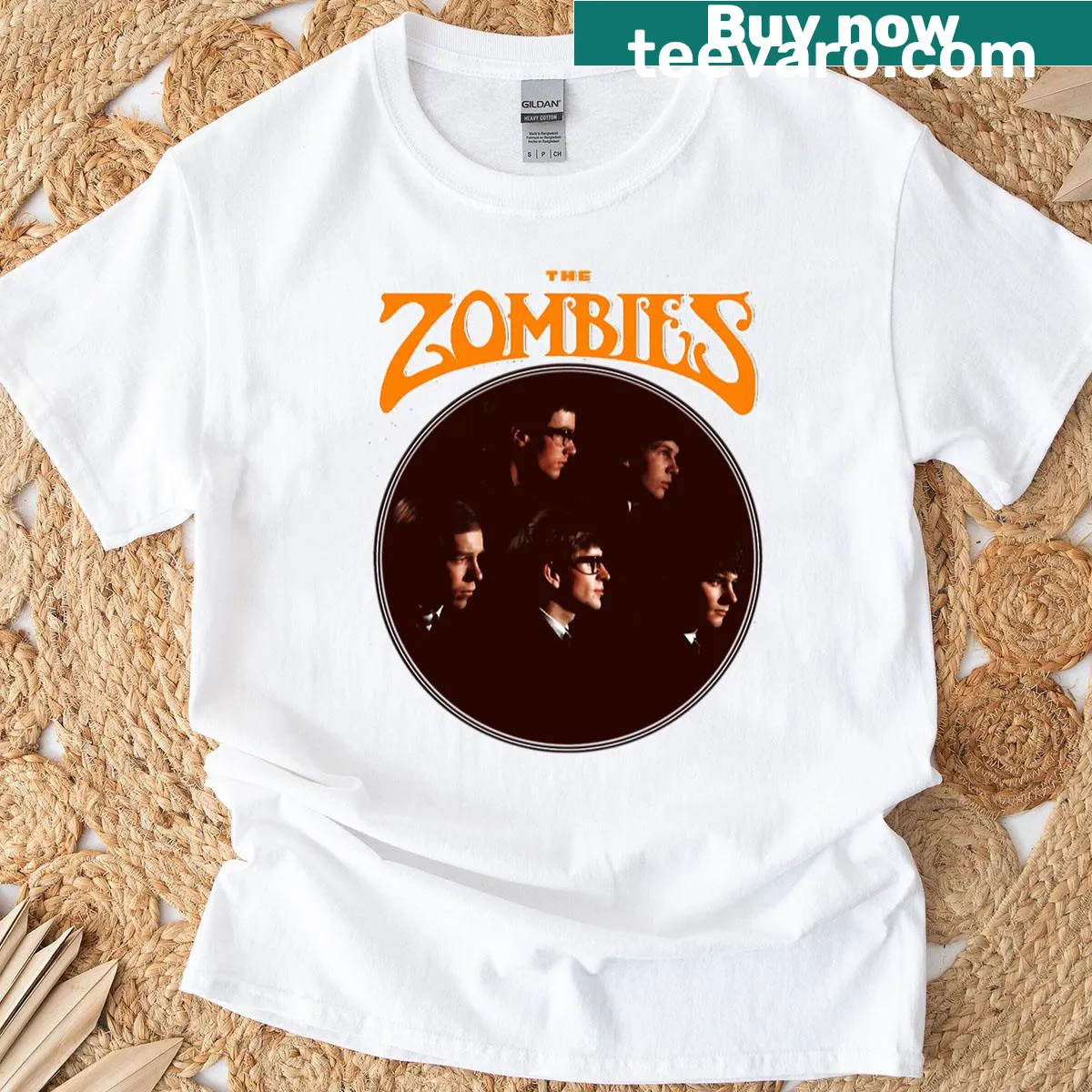 Vintage The Zombies band logo T-shirt — on a men's t-shirt