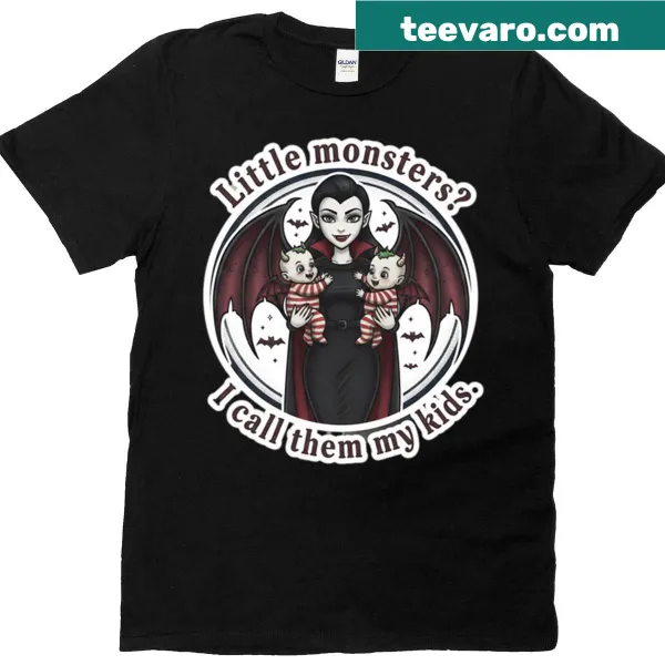 Vampire Mom t-shirt with kids and little monsters logo