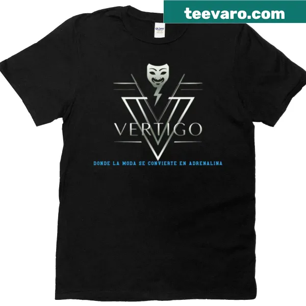 Edgy urban fashion t-shirt with adrenaline-filled design on black background