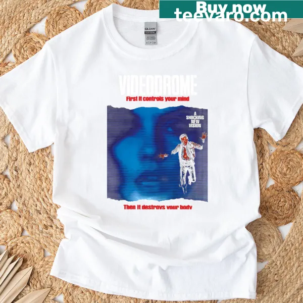 Vintage-style t-shirt featuring horror movie graphics
