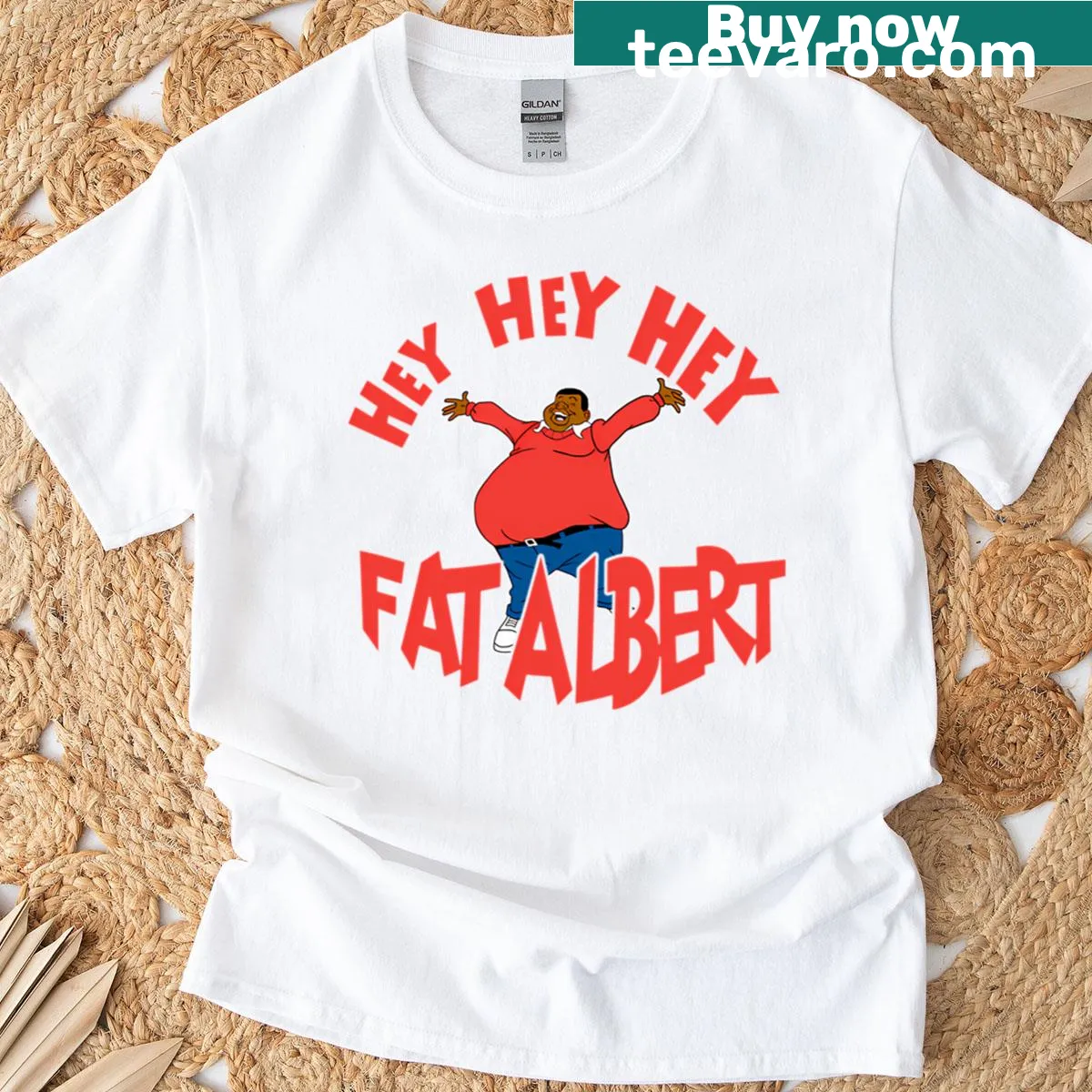 Funny cartoon graphic on kids movie-themed t-shirt — on a men's t-shirt