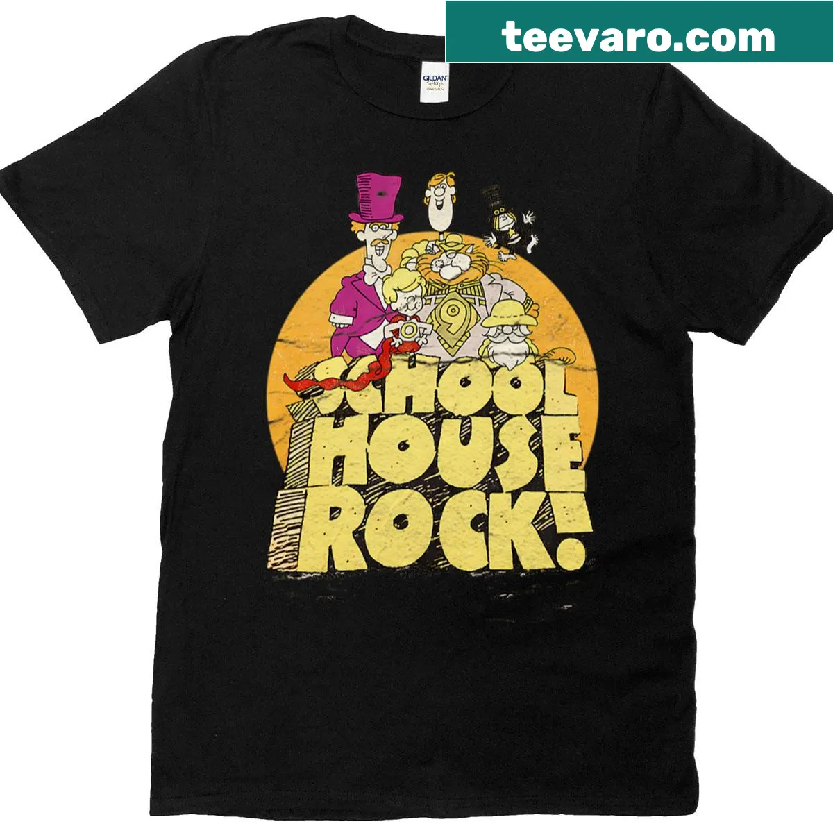 Cartoon movie logo kids T-shirt featuring a funny illustration. — on a men's t-shirt
