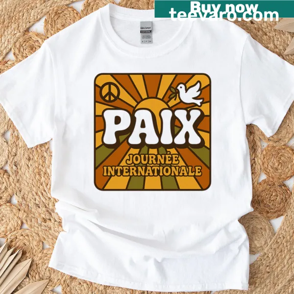 White dove illustration symbolizing peace t-shirt