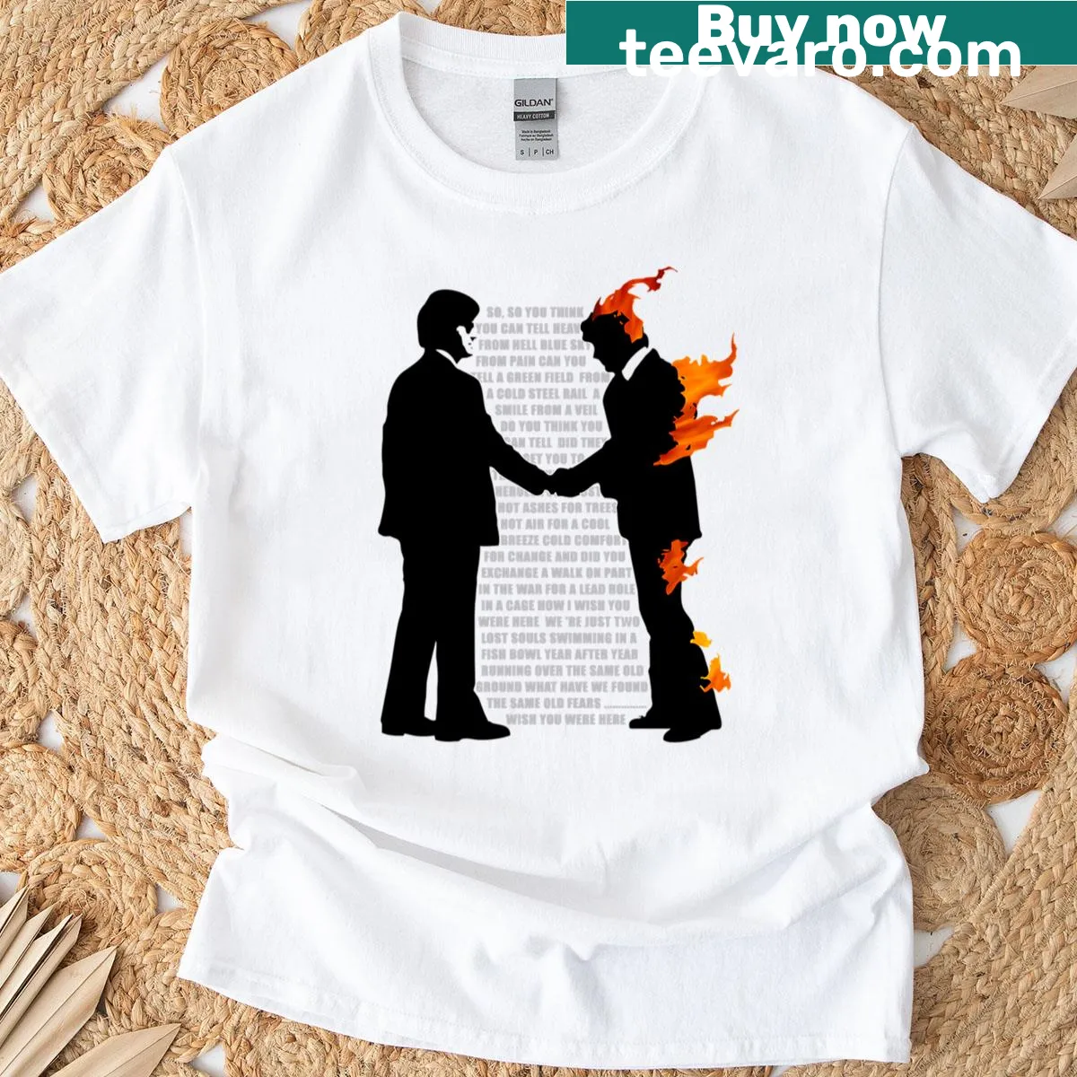 Casual T-shirt featuring the phrase 'Wish You Were' in a fun font — on a men's t-shirt