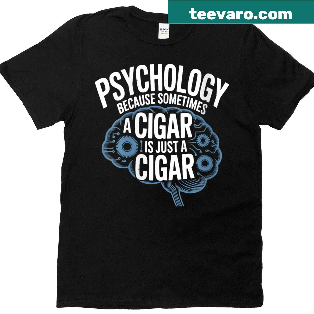 Humorous psychology-themed graphic on a T-shirt. — on a men's t-shirt