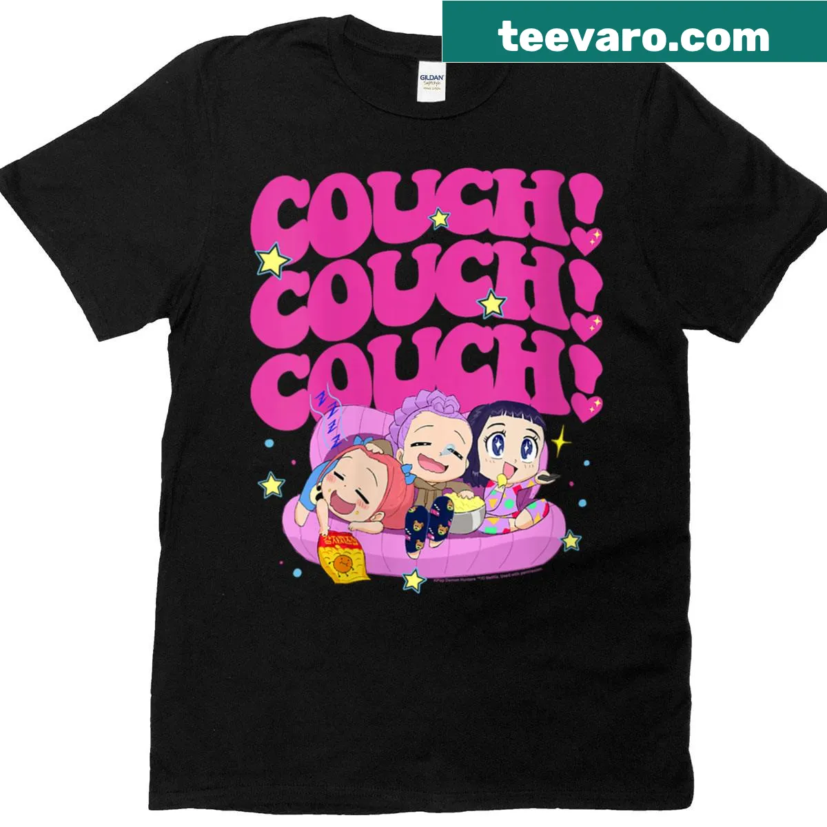 K-pop themed Halloween illustration on a T-shirt. — on a men's t-shirt