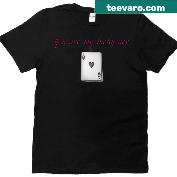 Lucky Ace graphic tee with playful text design